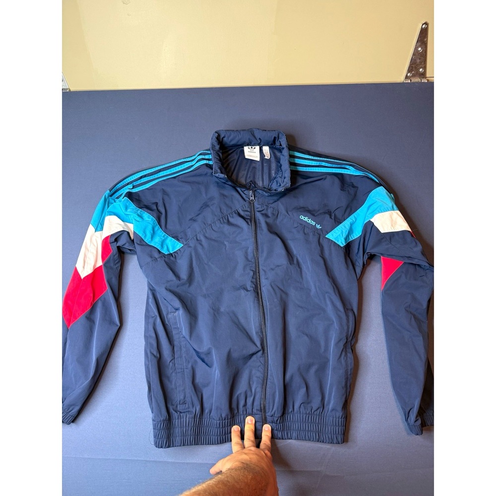 Vintage 80s 90s Adidas Trefoil Windbreaker Jacket Men's M Made in Canada
